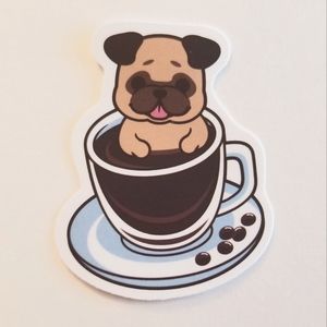 10/$10 Puppy & Coffee Sticker